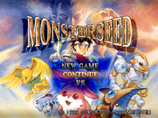 Monsterseed title screen for Playstation